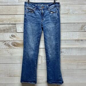 American Eagle Jeans Womens 6 Regular Blue Favorite Boyfriend Boot Cut‎ Denim